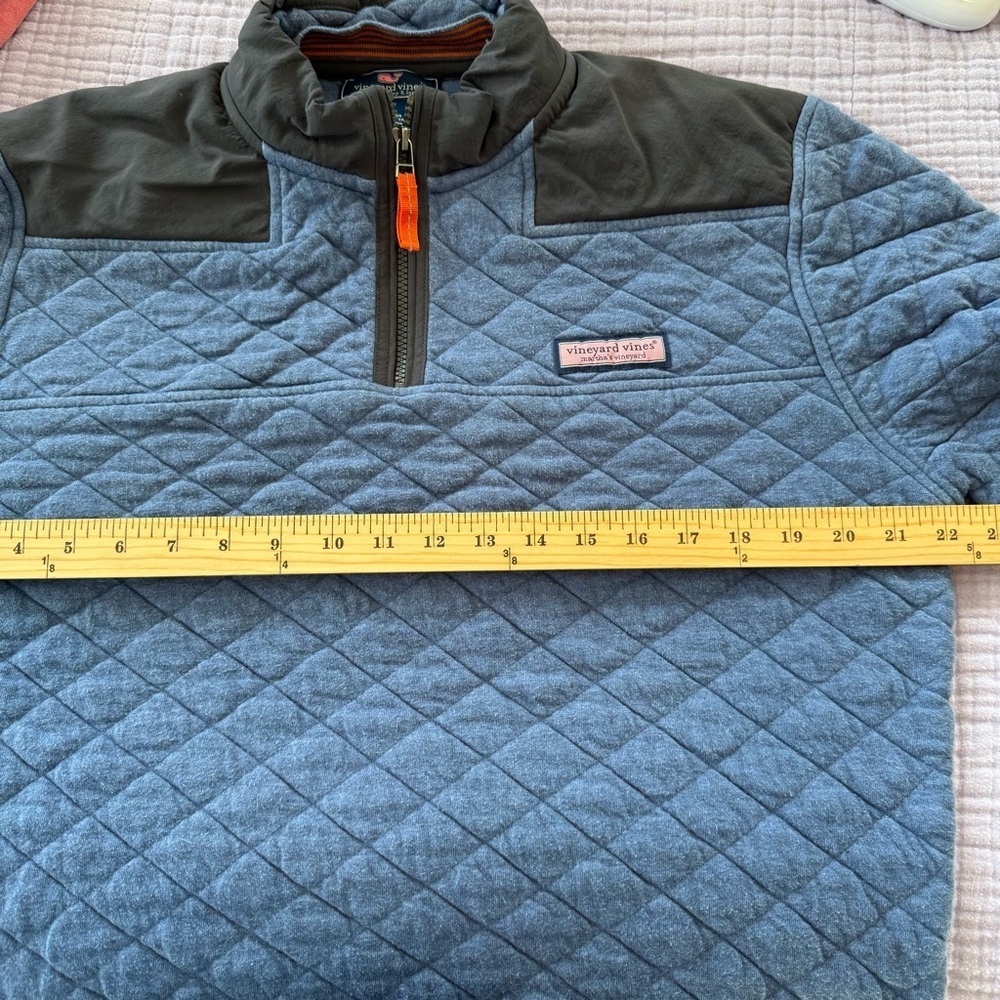 Vineyard Vines Coral Pink and Slate Blue Quarter-Zip Sweatshirts - Picture 5 of 16